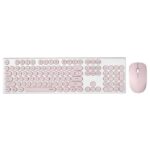 Rapoo Retro Style Wireless Keyboard and Mouse Combo - Pink