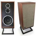 KLH AUDIO - Model Five 10" Acoustic Suspension Floorstanding Speaker (EACH) - West African Mahogany with Old World Linen Grille