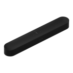 Sonos BEAM Gen2 - The Compact Smart Soundbar for TV, Music and more - Black