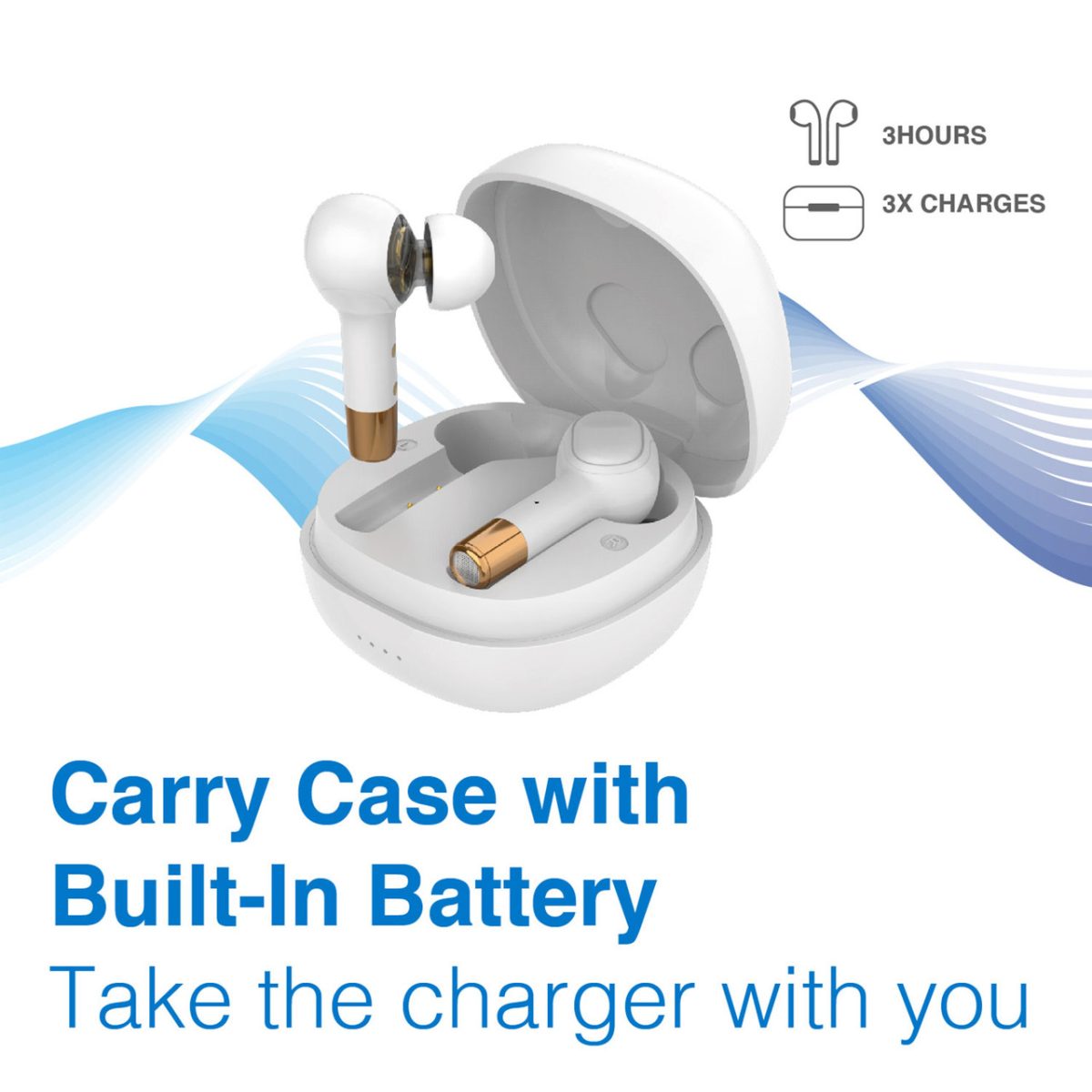 Laser Dual Dynamic TWS Earphones with Wireless Charging Case - Image 5