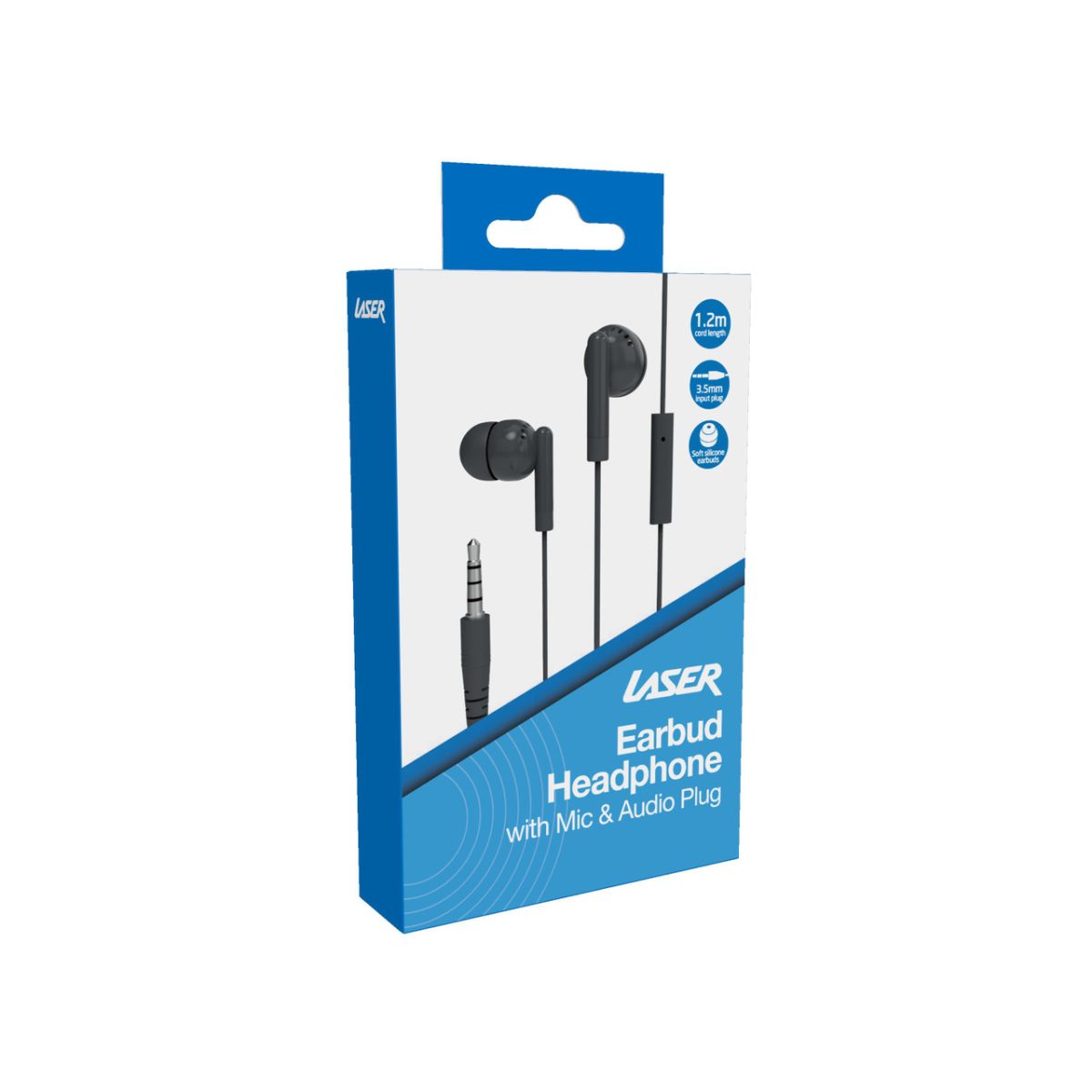 Laser 3.5mm Earbud Headphone with mic Tornado - Image 3