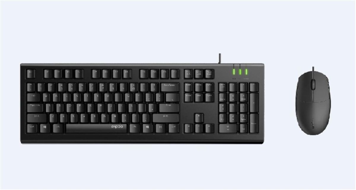 Rapoo X120pro Wired Keyboard and Mouse Combo - Black